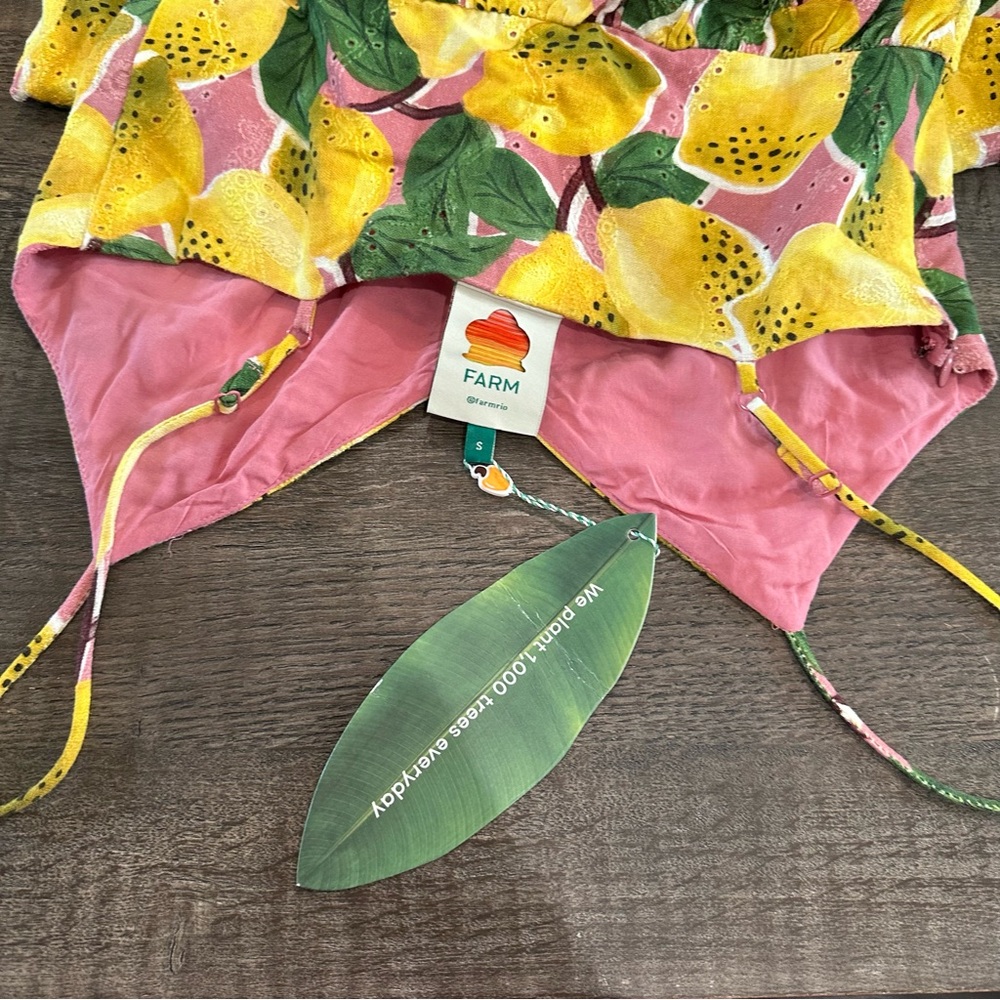 Farm Rio Lemon Print Top - Picture 13 of 13